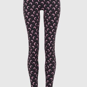 Marine Serre Black and Pink Moon Leggings